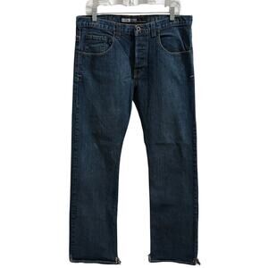 Matix Miner Jeans Mens 31 x 30 Money Stretch Dark Wash Straight Leg Button Fly